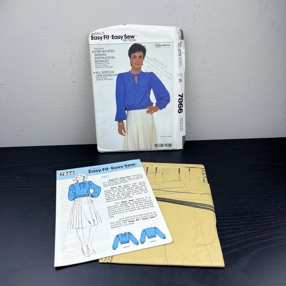 Vintage McCall's 7866 Misses Small Sewing Pattern Size 6-20 UNCUT Factory Folded